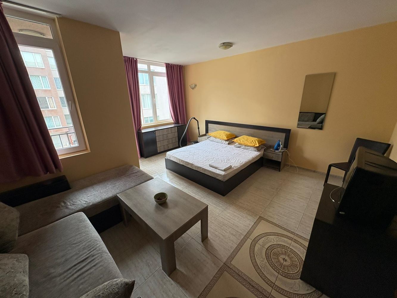 Spacious studio in Sunny Beach – southern part, excellent location near Cacao Beach