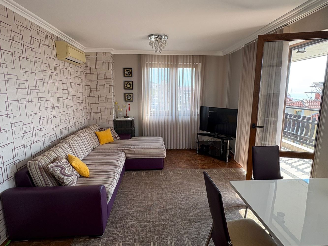 Three-room Apartment with Panoramic Sea View in Sveti Vlas – 200 m from the Beach