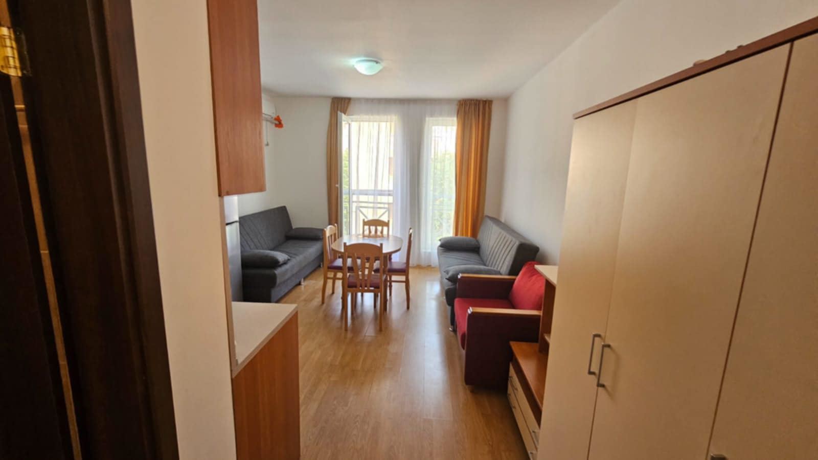 Compact studio in the Sunny Beach area – excellent infrastructure, residential electricity, and a wonderful investment