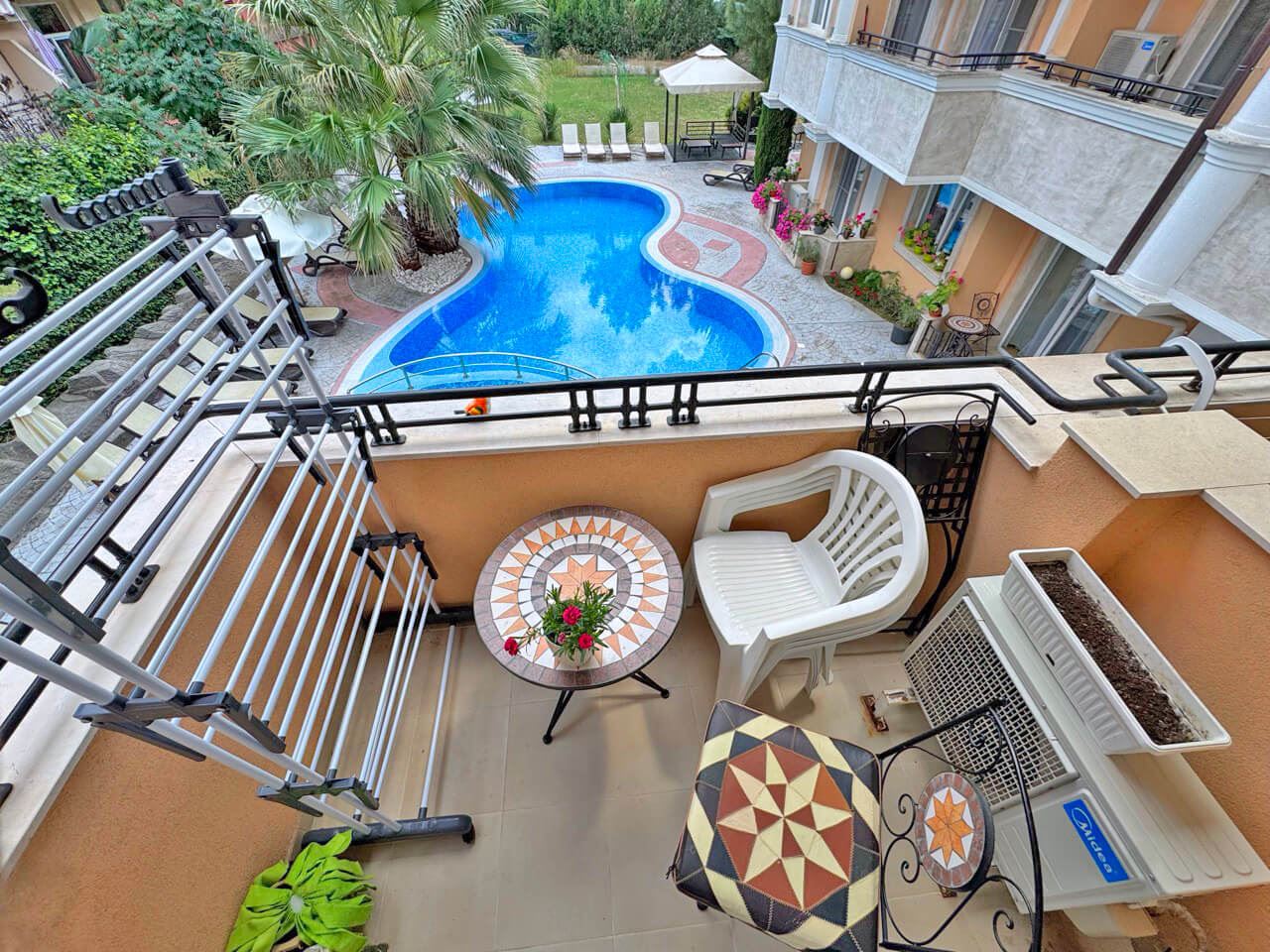Luxury One-Bedroom Apartment with Pool View in a Prestigious Complex in Sunny Beach