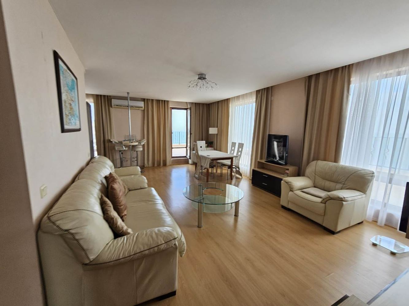 Sveti Vlas – three-bedroom apartment with direct panoramic sea view in a first-line complex