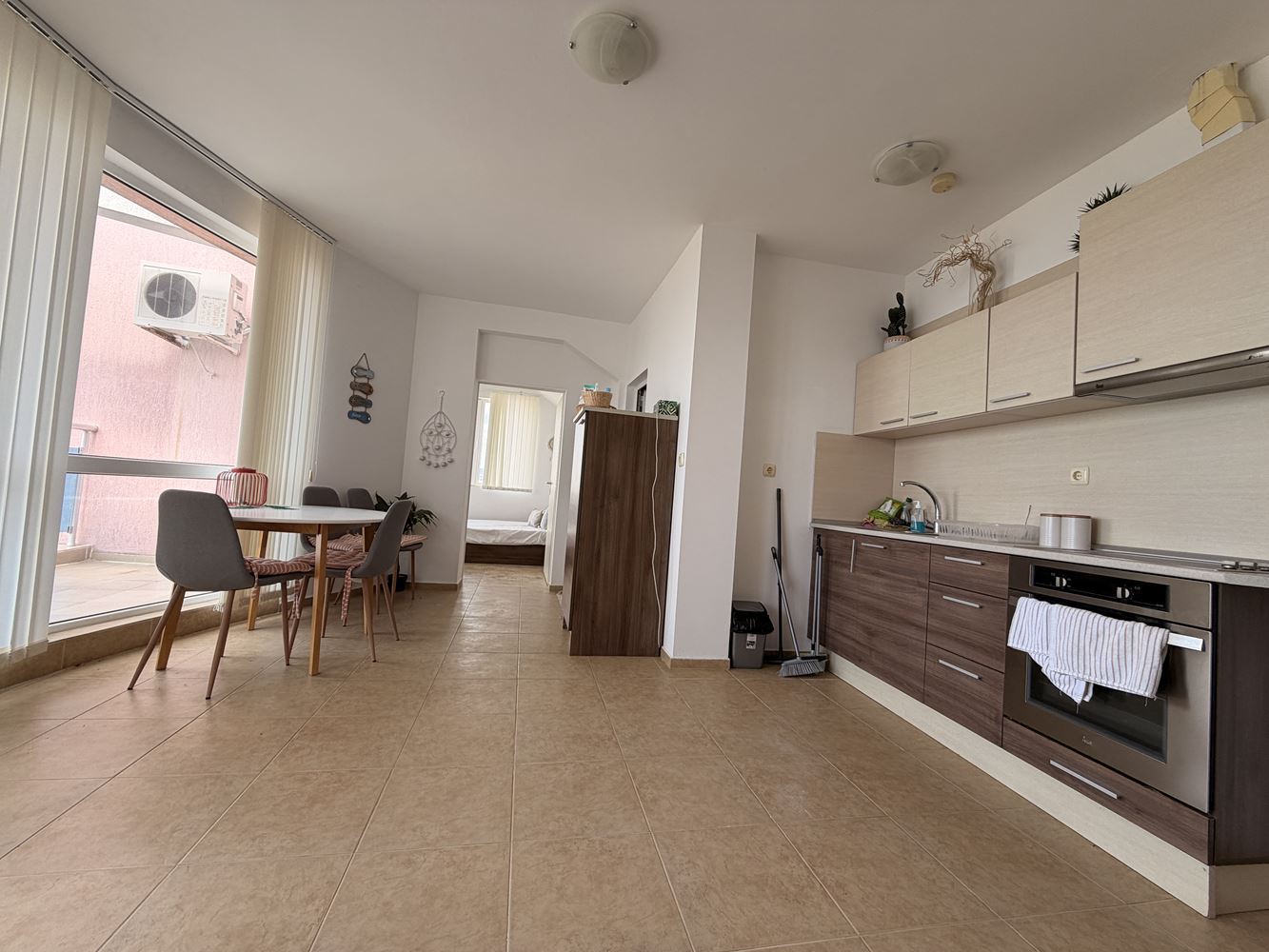 First Line with a Beautiful Sea Panorama – Spacious One-Bedroom Apartment with Two Terraces