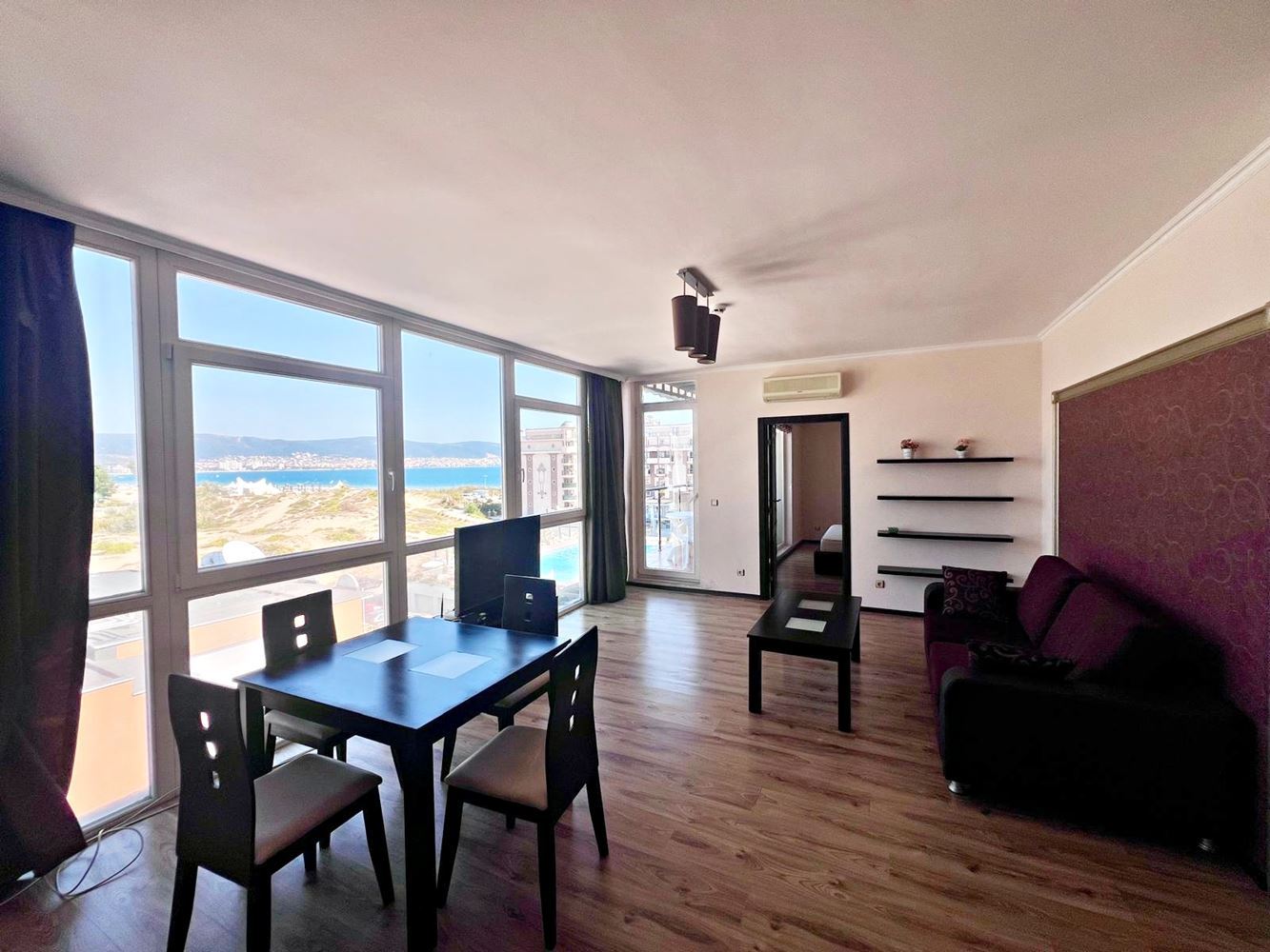 One-Bedroom Apartment with Panoramic Sea View on the First Line – Spacious Apartment in Sunny Beach