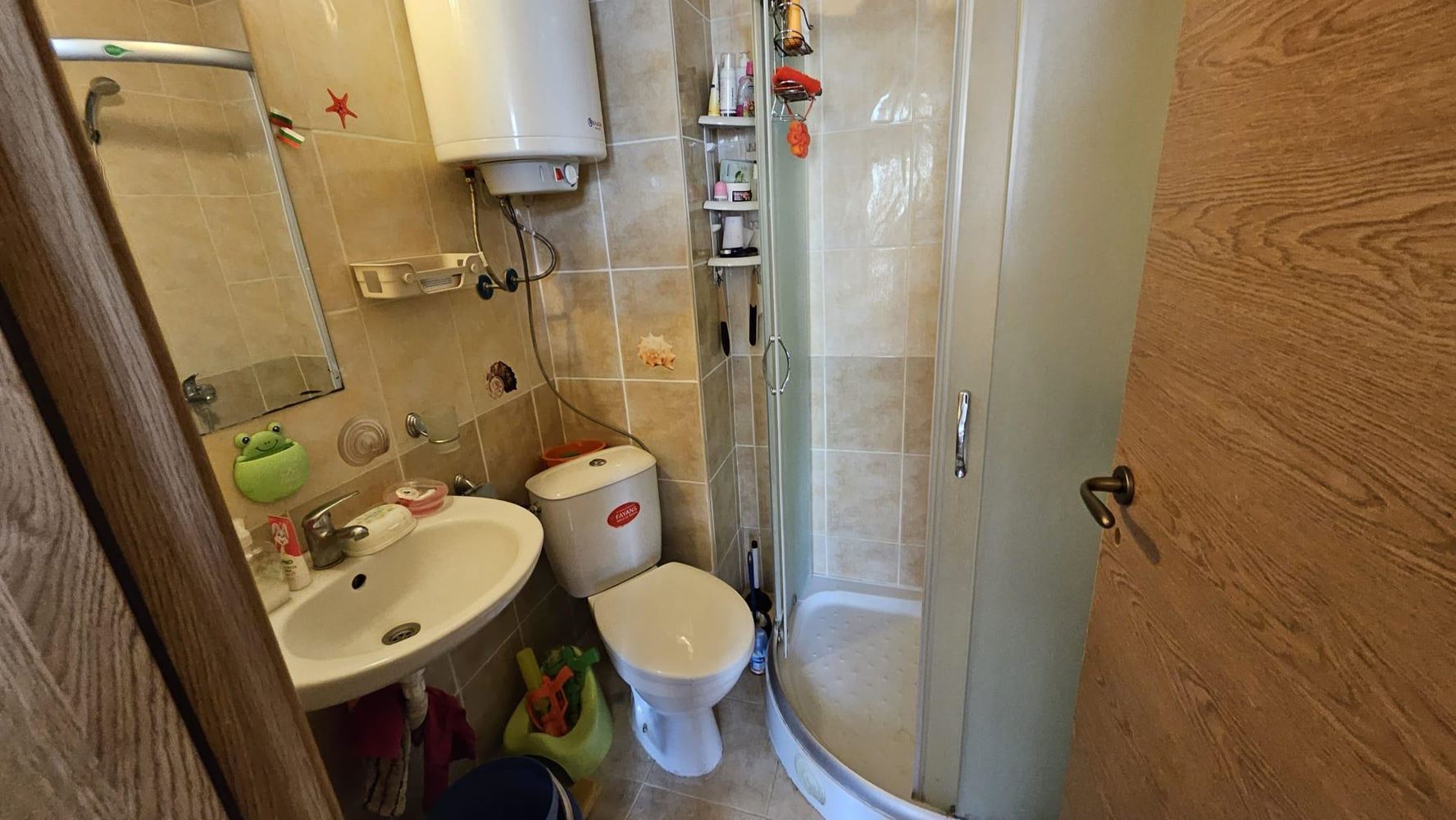 Modern one-bedroom apartment in a gated complex with pools and water attractions in the Sunny Beach area