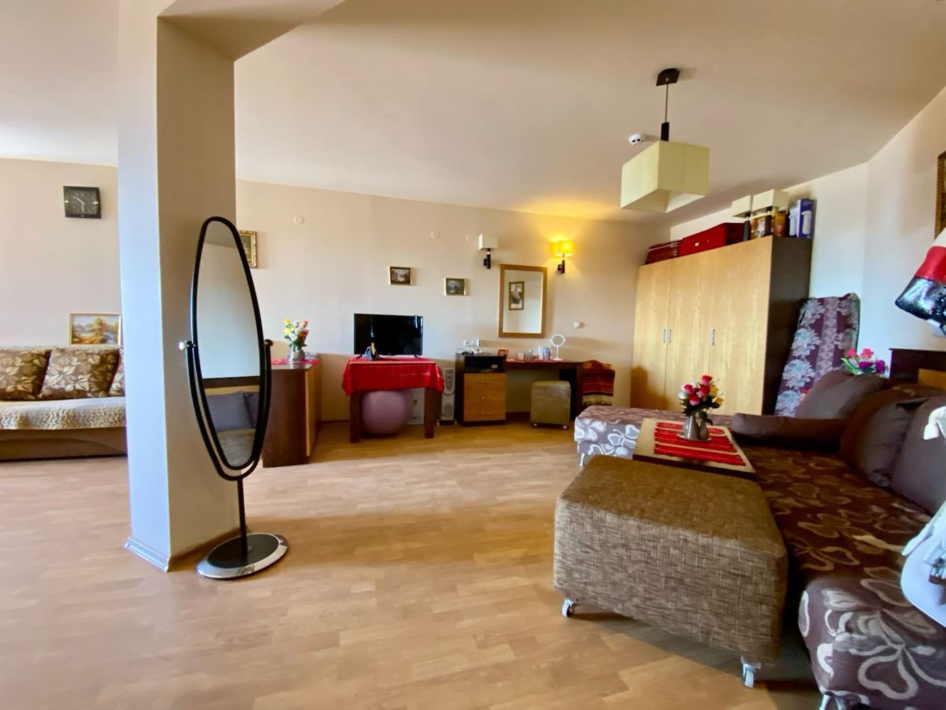 Spacious fully furnished studio with pool view in Sunny Beach – comfort, tranquility, and excellent investment