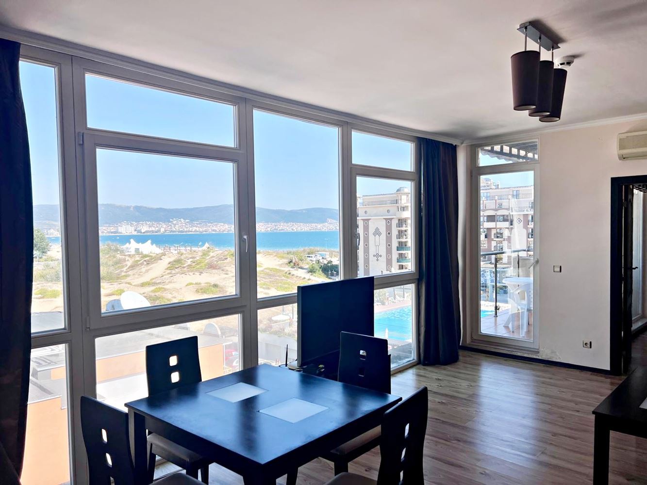 One-Bedroom Apartment with Panoramic Sea View on the First Line – Spacious Apartment in Sunny Beach