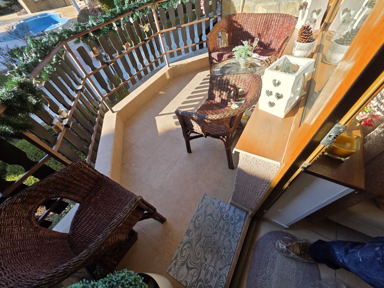Spacious apartment with two bedrooms in a cozy complex 300 meters from the sea in Ravda