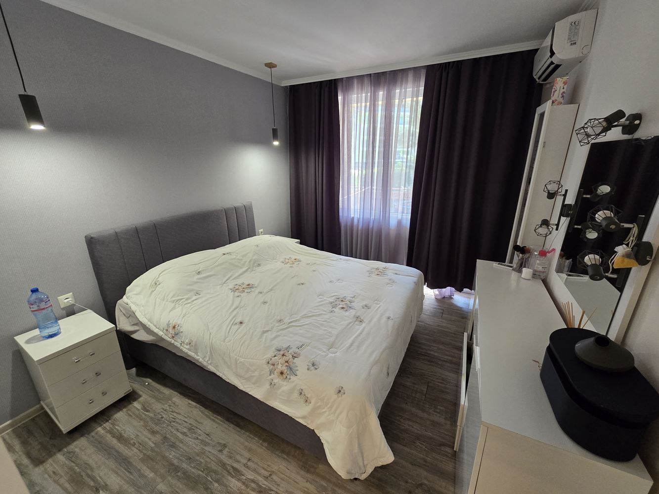Three-room apartment with luxury renovation in Sunny Beach – pool view and installment payment option