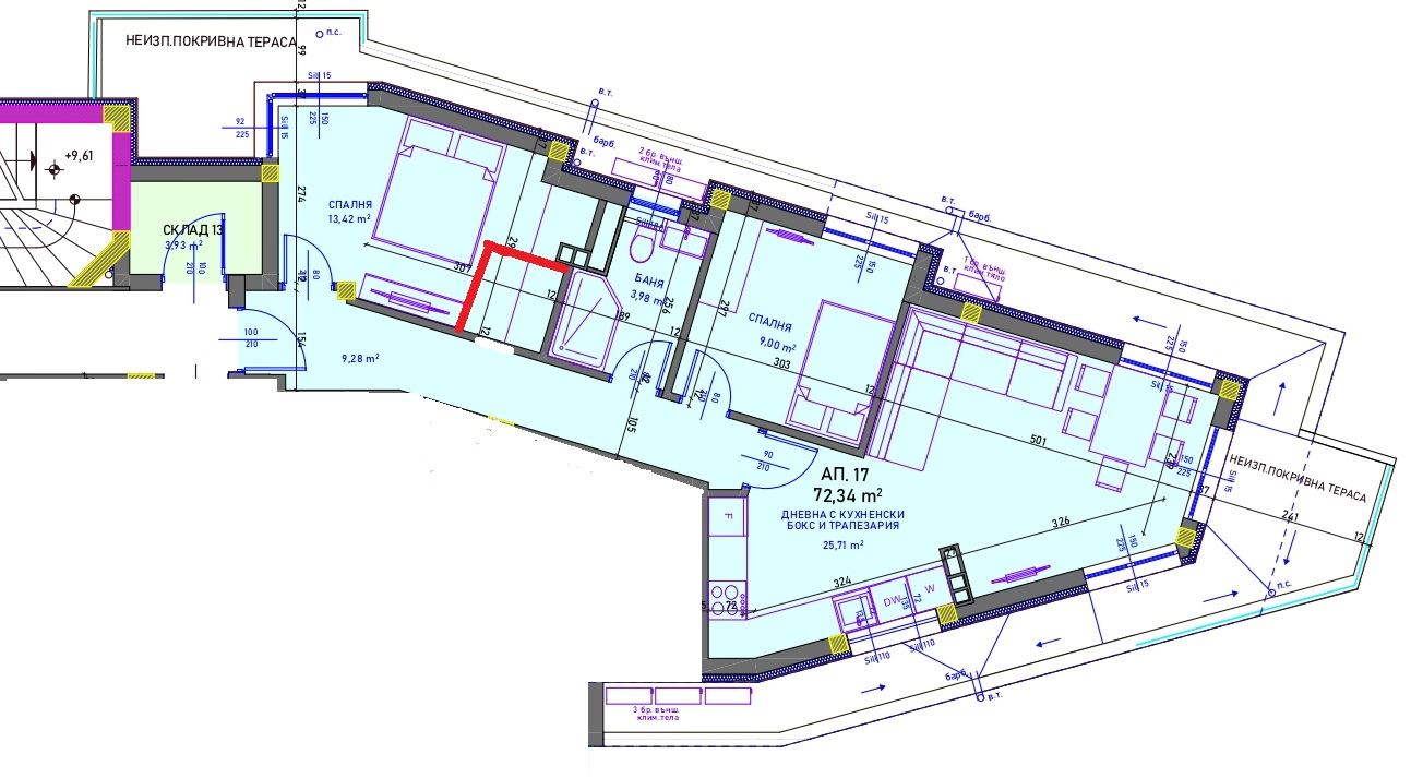 Spacious two-bedroom apartment with sea view in Sarafovo – ready to move in with Act 16