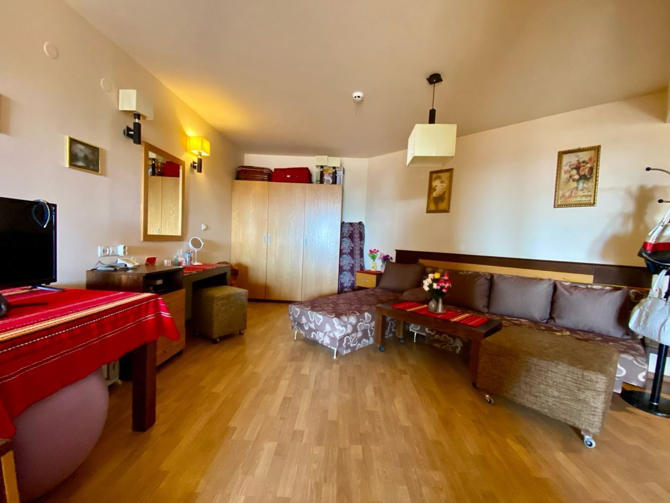 Spacious fully furnished studio with pool view in Sunny Beach – comfort, tranquility, and excellent investment