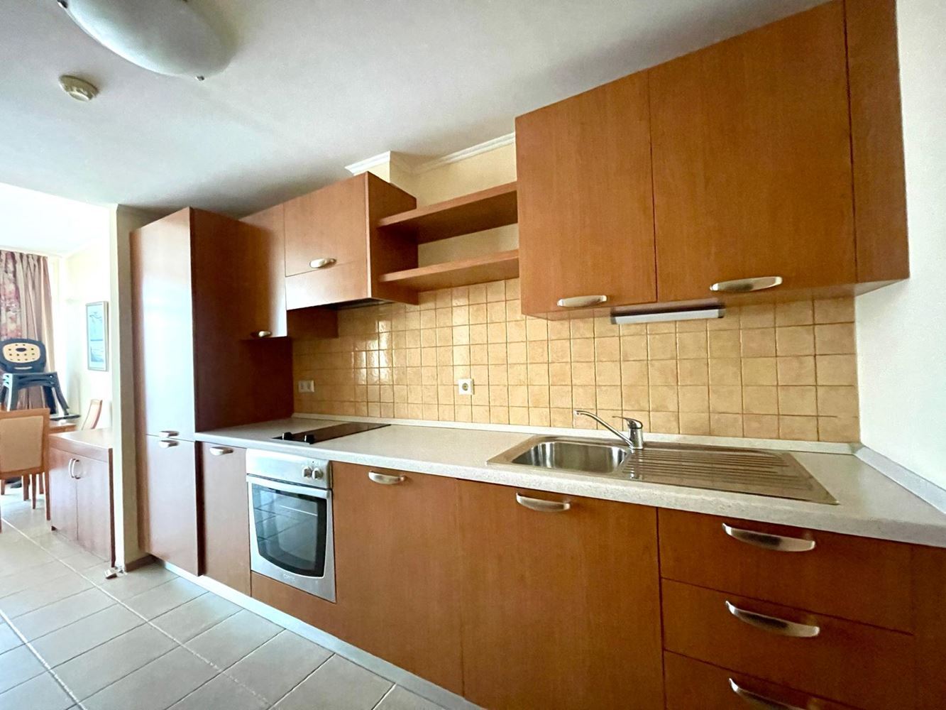 Spacious one-bedroom apartment on the first line with sea view in Pomorie