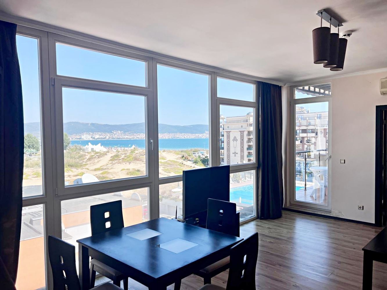 One-Bedroom Apartment with Panoramic Sea View on the First Line – Spacious Apartment in Sunny Beach