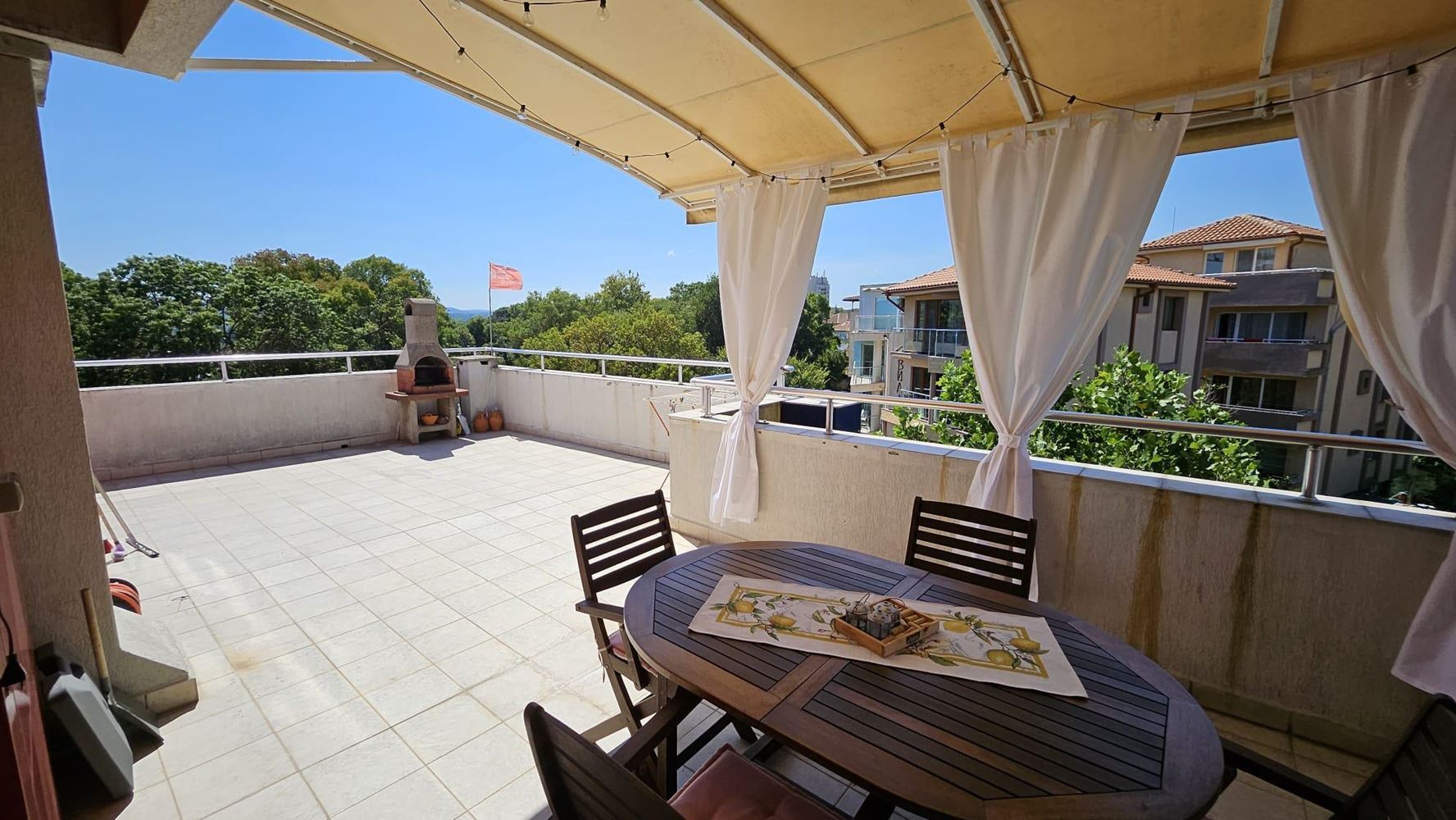 Two-Bedroom Apartment on the First Sea Line in Kiten with Panoramic Sea View and Impressive Terraces
