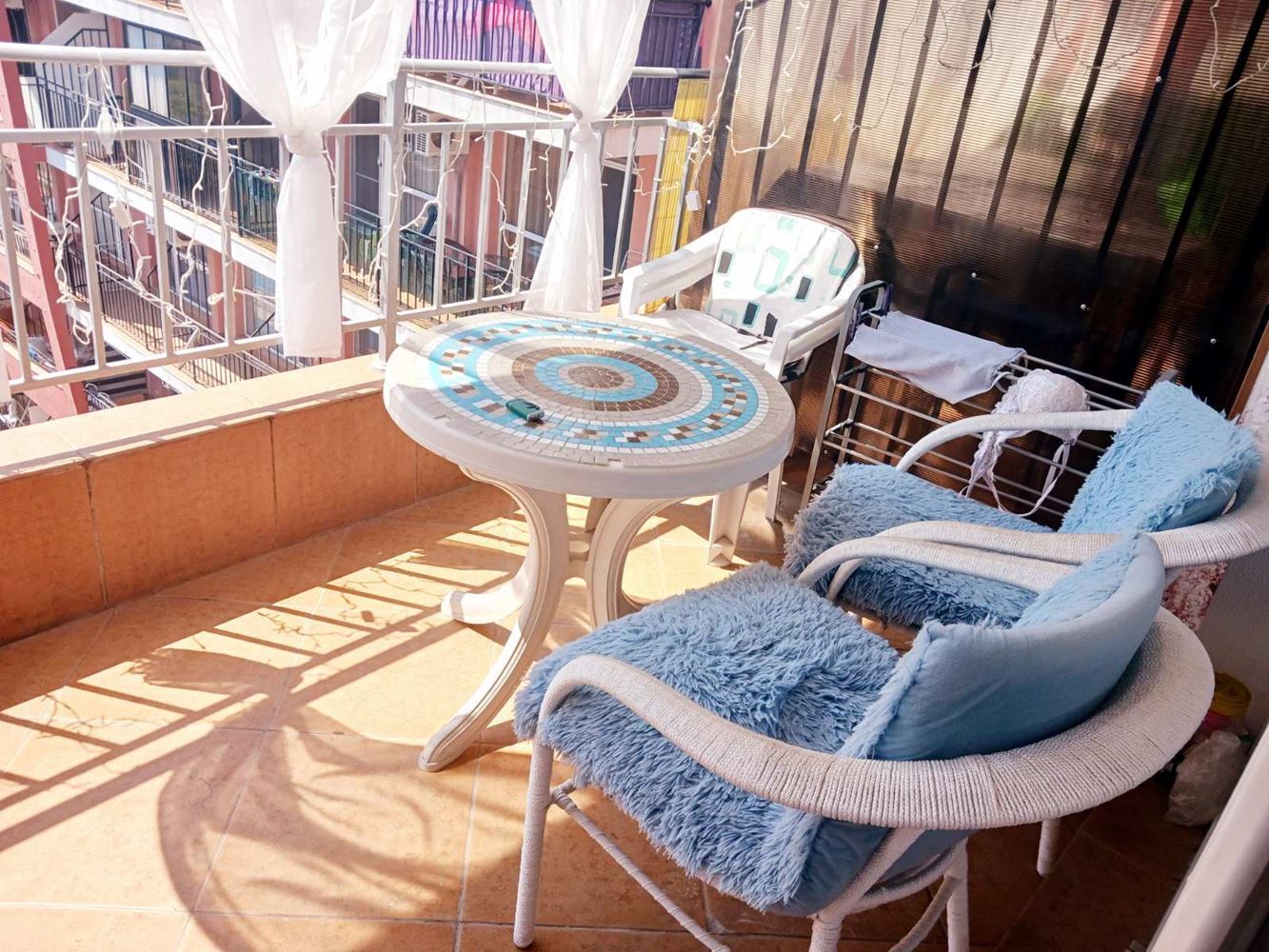 Studio Apartment with Southern Exposure and Pool View in Sunny Beach – Cosiness, Greenery and Comfort All Year Round