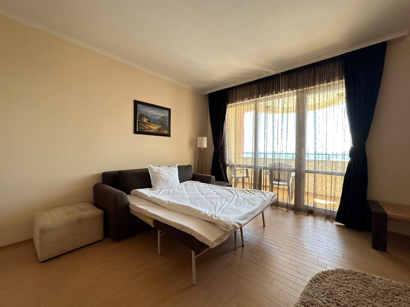 Apartment with an Impressive Sea Panorama on the First Line in Sunny Beach