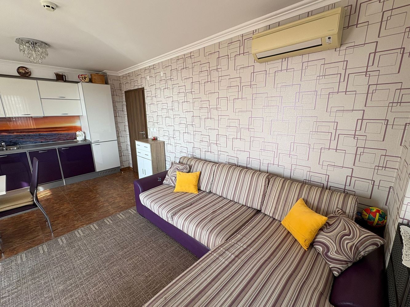 Three-room Apartment with Panoramic Sea View in Sveti Vlas – 200 m from the Beach