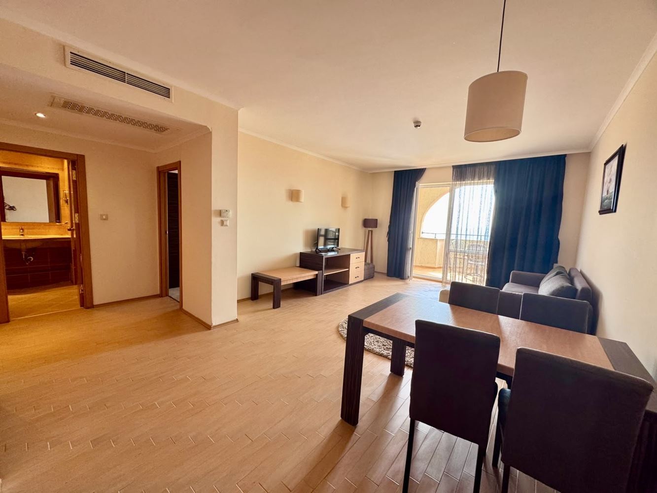 One-Bedroom Apartment on the First Line with Panoramic Sea View in Sunny Beach