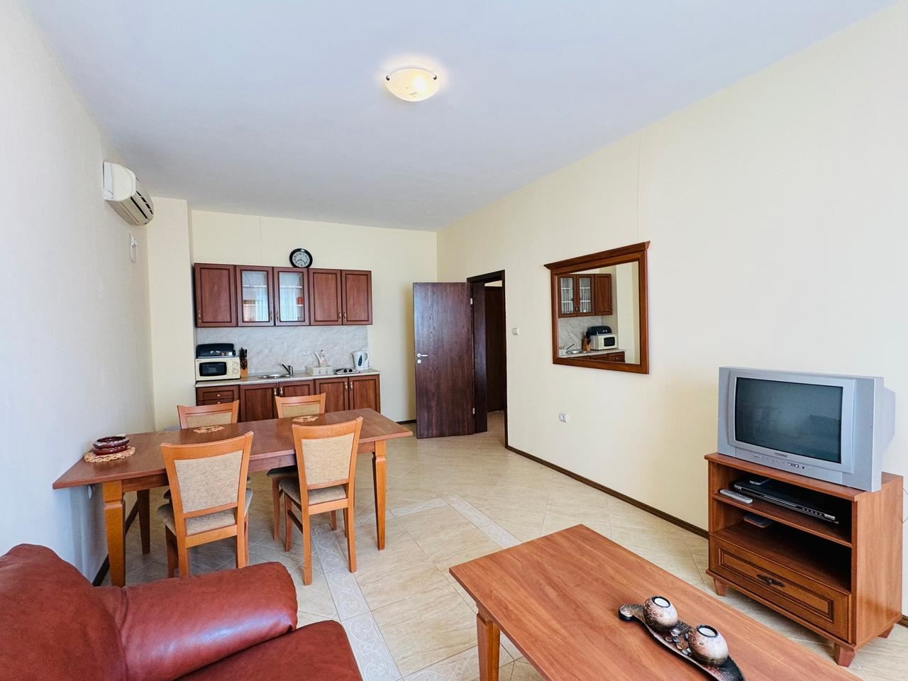 One-Bedroom Apartment with Pool View – Only 300 m from the Sea in Sunny Beach