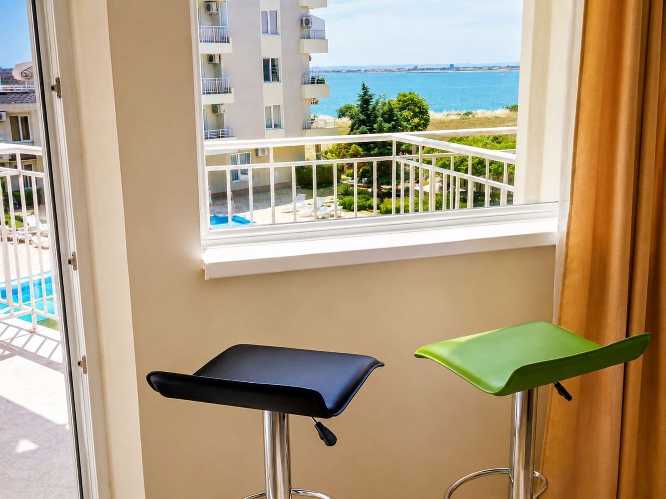 Sea View in Front of Your Window and a Swimming Pool in Front of the Building – Wonderful Apartment in Ravda, Ready to Move In