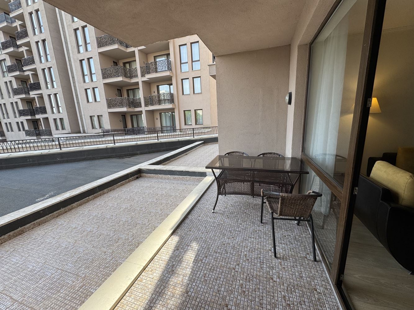 Spacious One-Bedroom Apartment with a Large Terrace, 50 Metres from the Beach in Sunny Beach