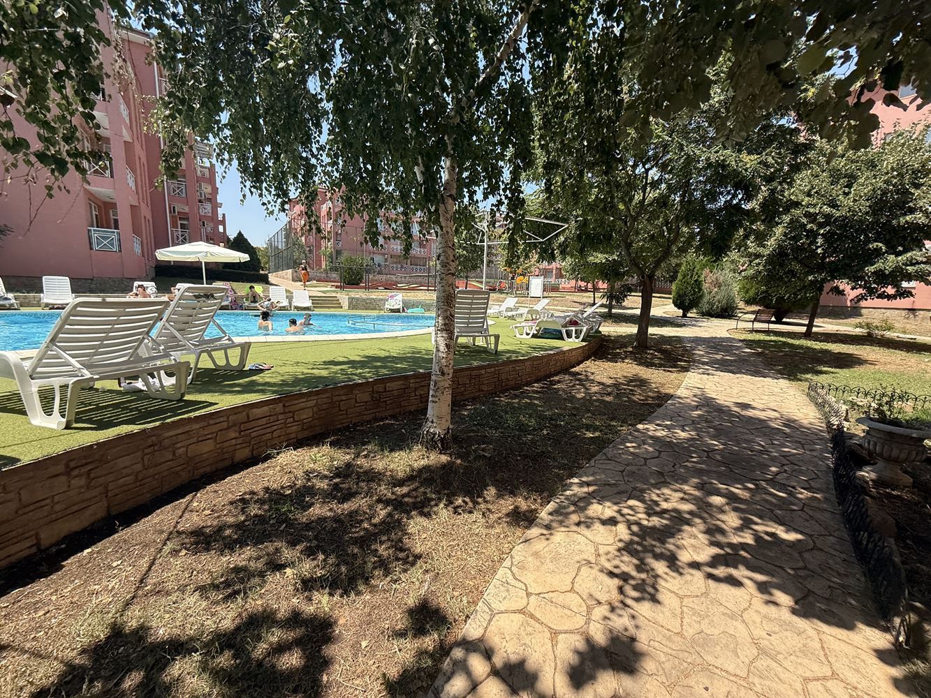 Furnished One-Bedroom Apartment with Pool View in Sunny Beach