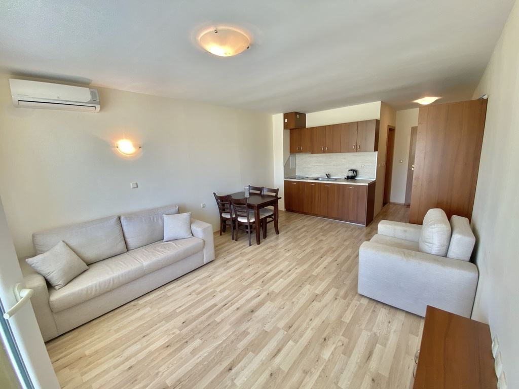 Functional studio with mountain view – Sunny Beach, northern area, 500 m from the beach