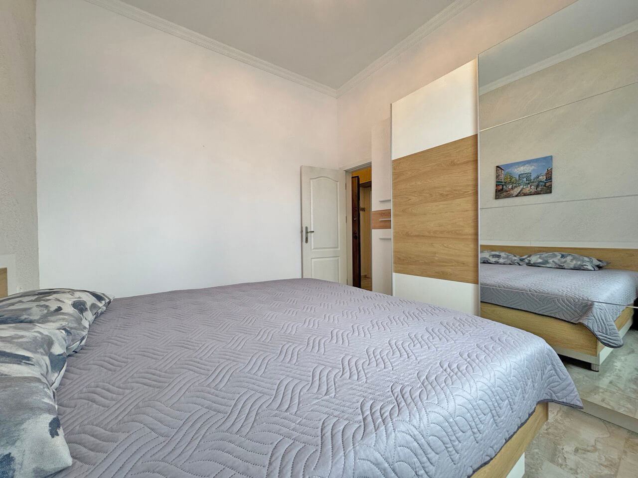 Spacious one-bedroom apartment with a large terrace and pool view in Sunny Beach