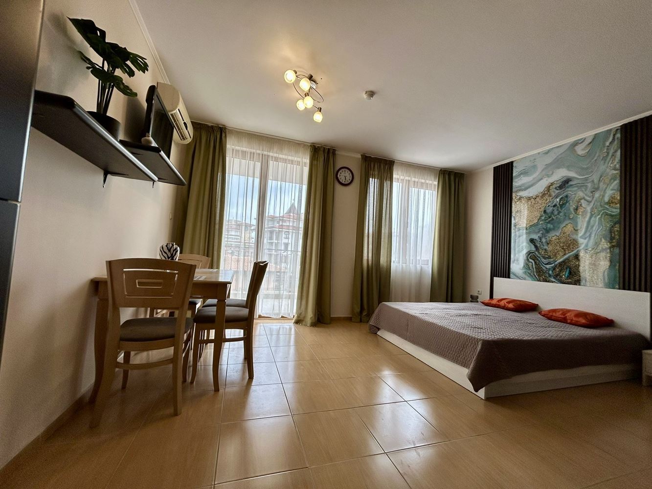 Spacious studio with pool view in Nessebar – an excellent investment and cozy home by the sea