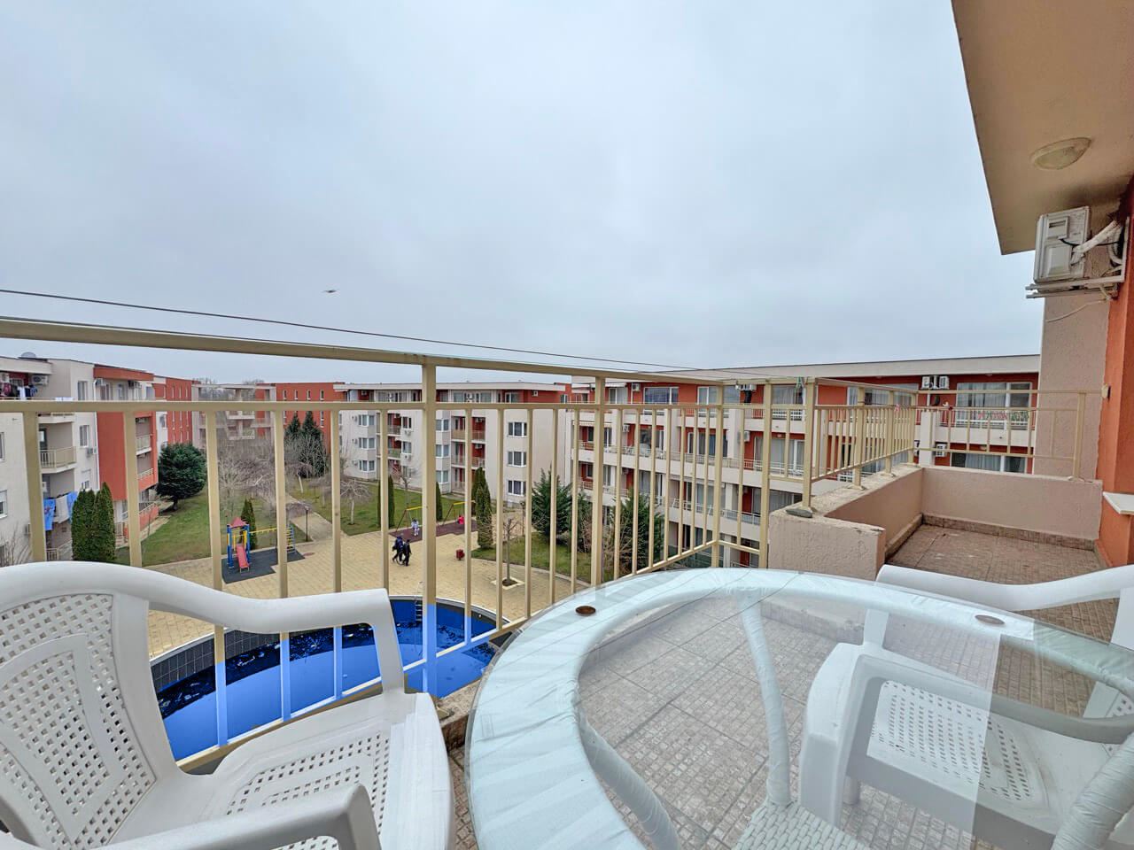 Spacious One-Bedroom Apartment with Pool View in Sunny Beach