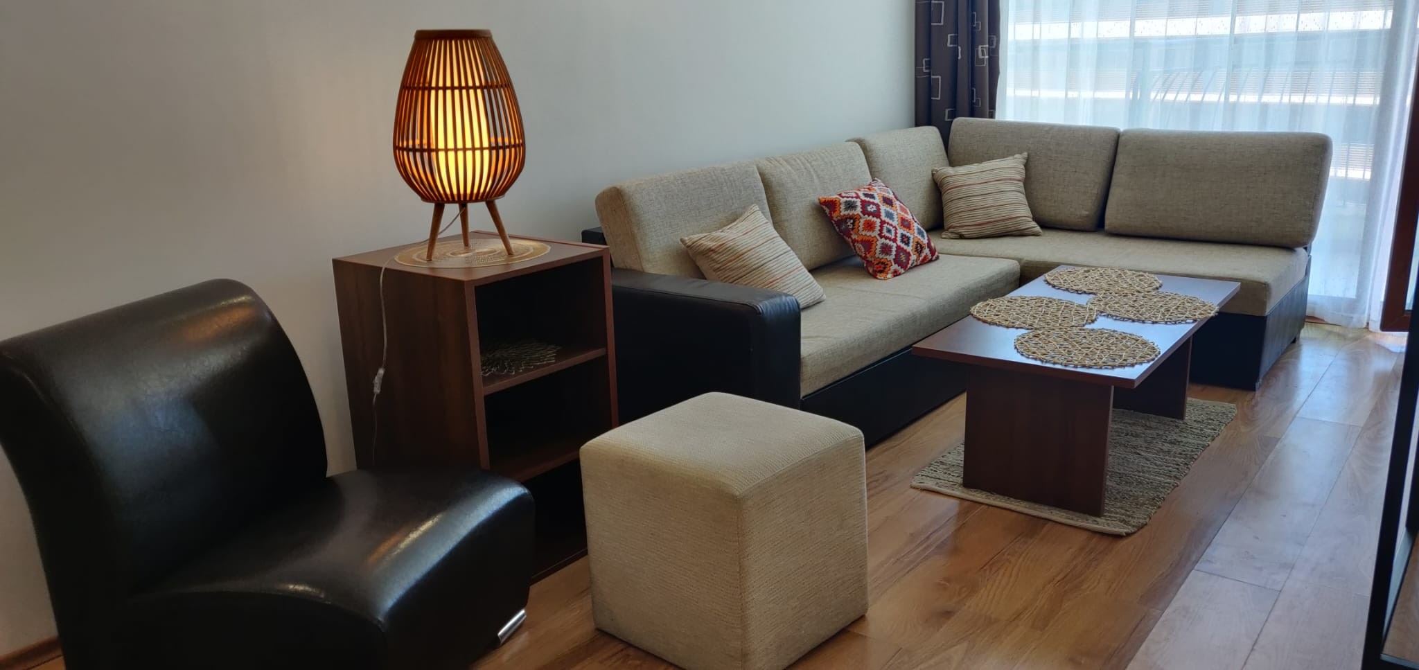 Spacious one-bedroom apartment with partial sea view – Sunny Beach, 100 m from the beach