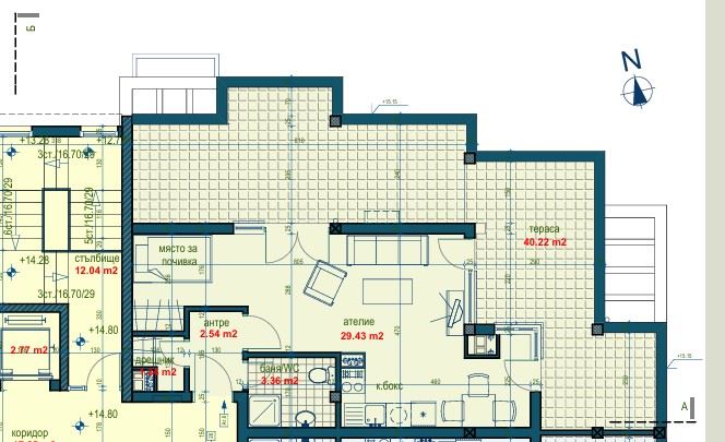 Spacious studio with a large panoramic terrace in Sunny Beach – excellent location and low maintenance fee