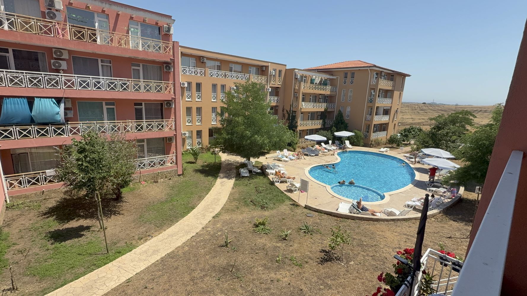Furnished One-Bedroom Apartment with Pool View in Sunny Beach
