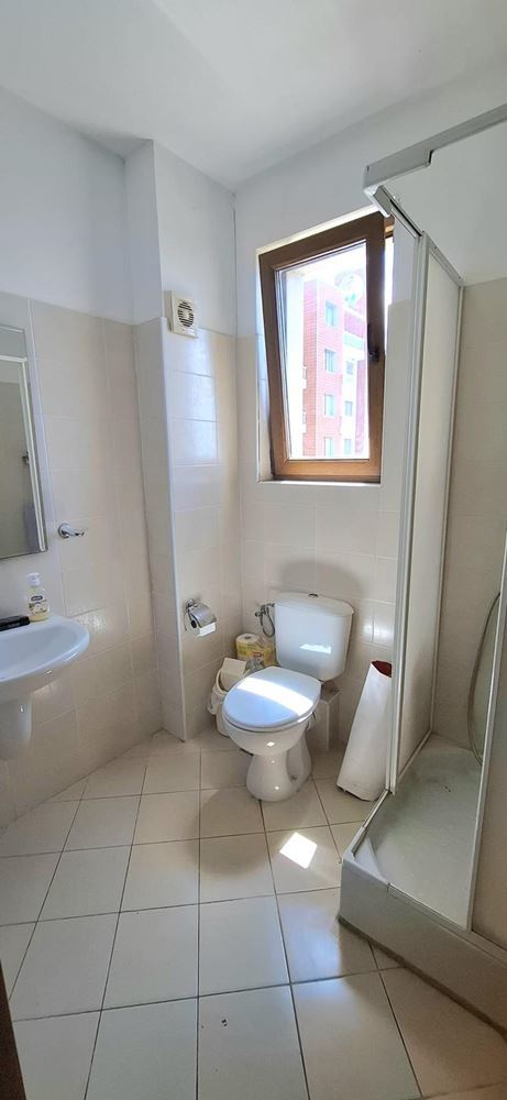 Three-room apartment on the first line with frontal sea view in Pomorie. With underground parking space!