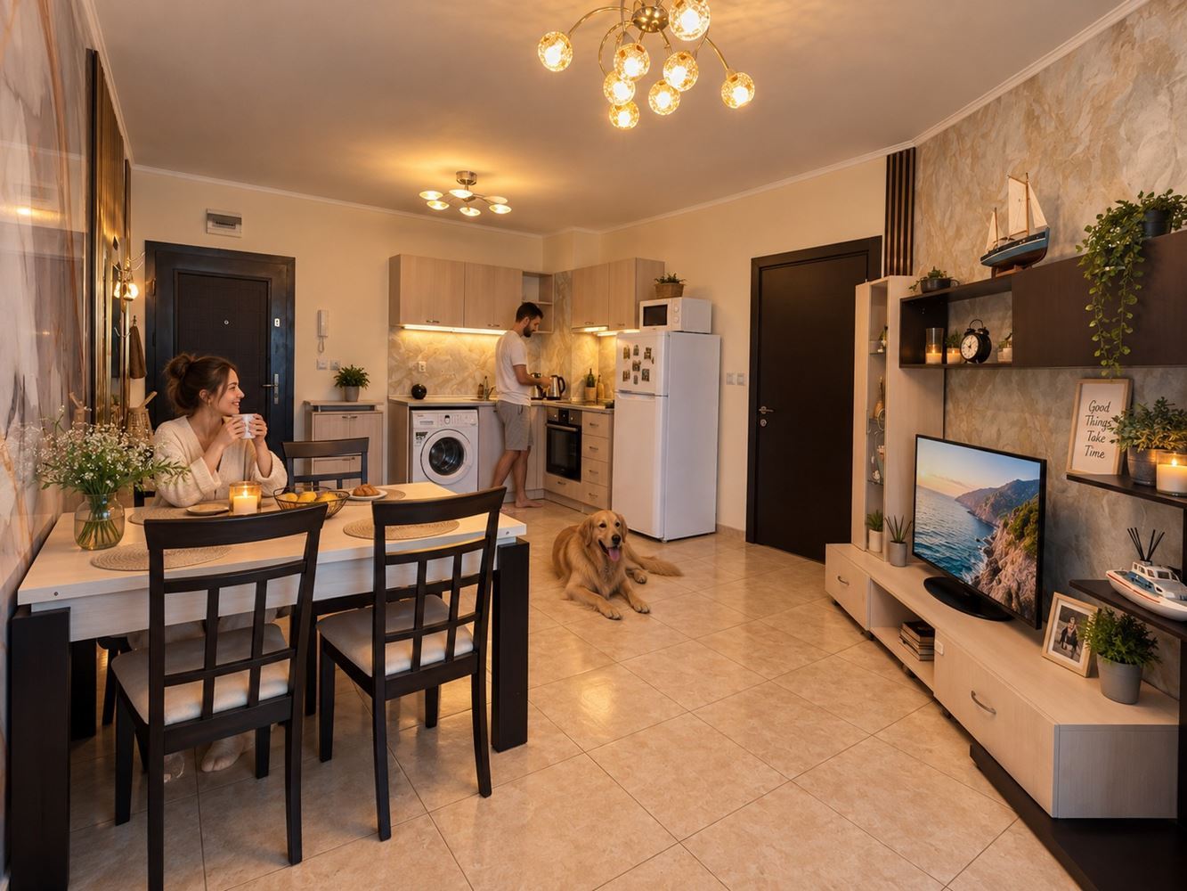 Spacious Two-Bedroom Apartment in Nessebar – Fully Furnished and Ready to Move In