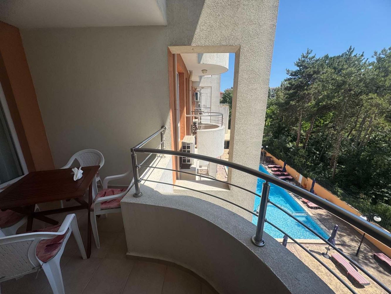 South-Facing Apartment with Two Bedrooms and Underground Parking Space 200 m from the Sea in Pomorie