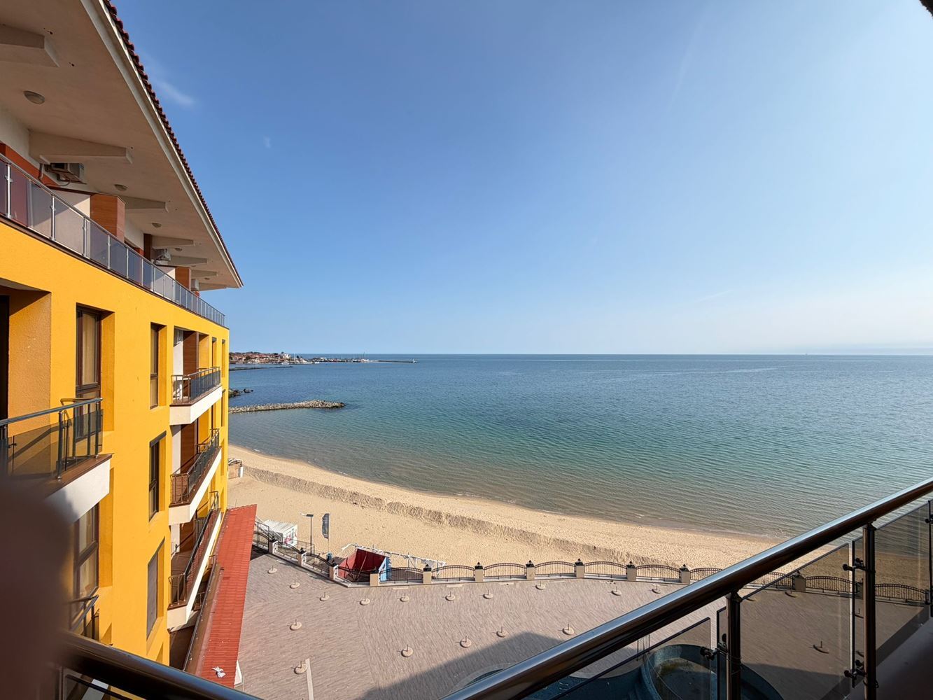 Three-room Apartment with Direct Sea Views on the First Line in Nessebar