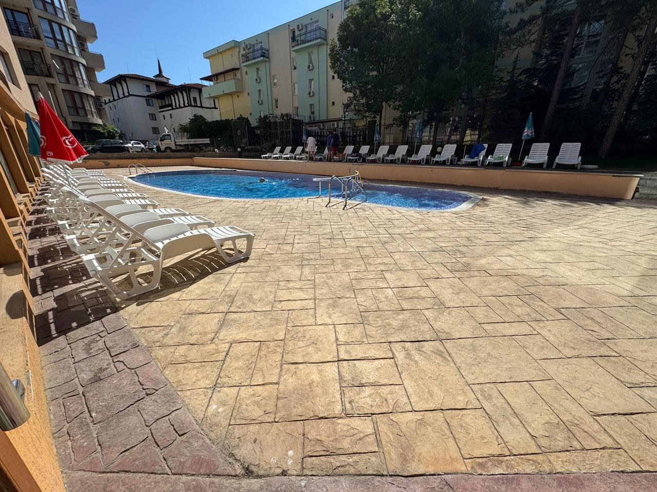 One-Bedroom Apartment with Pool View – Only 300 m from the Sea in Sunny Beach