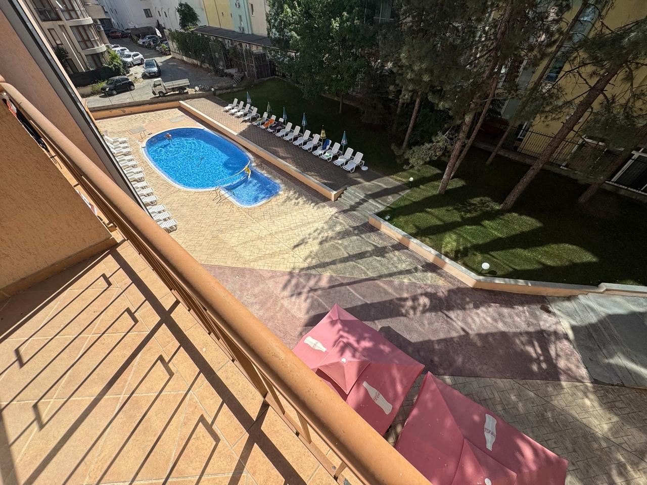 One-Bedroom Apartment with Pool View – Only 300 m from the Sea in Sunny Beach