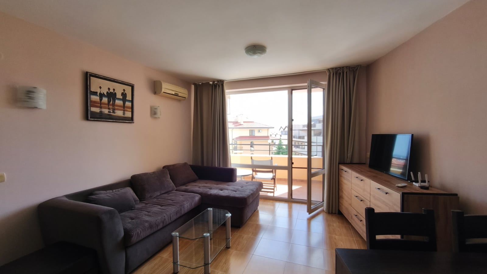 Spacious Two-Bedroom Apartment with Sea View in Sveti Vlas, 200 Meters from the Beach