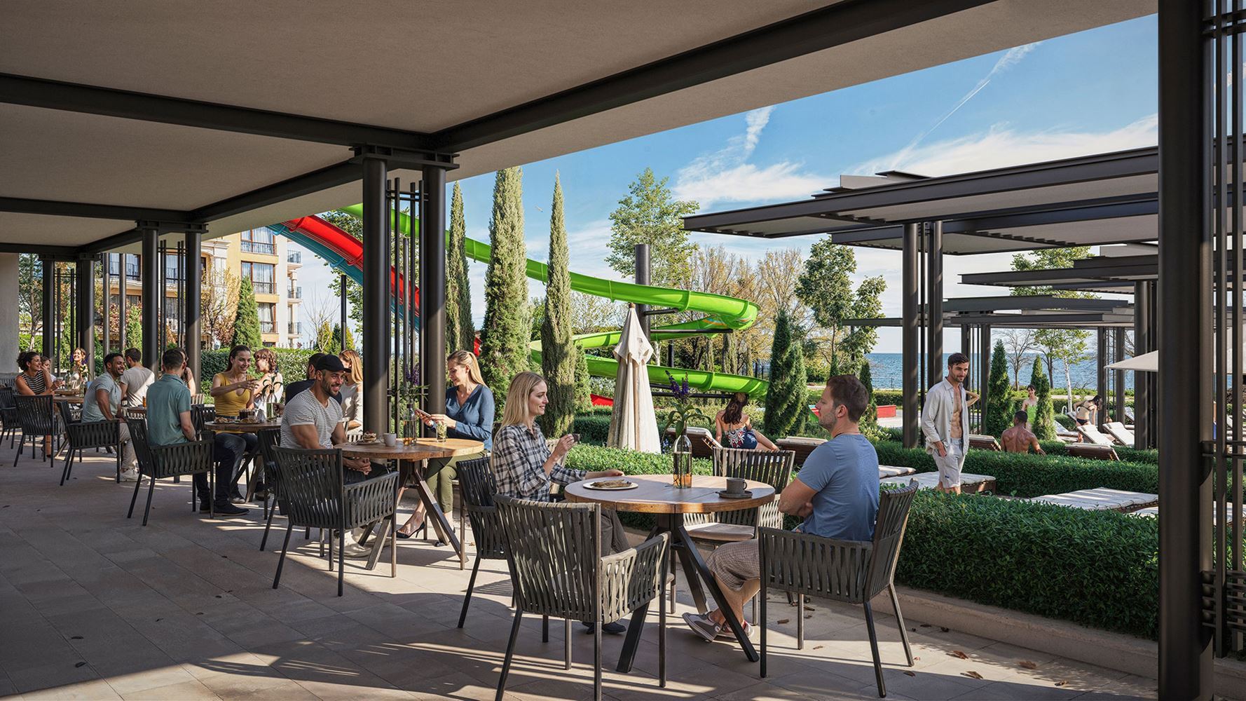 Two-Room Apartment with Panoramic Sea Views in a New Premium Complex on the First Line in Sveti Vlas