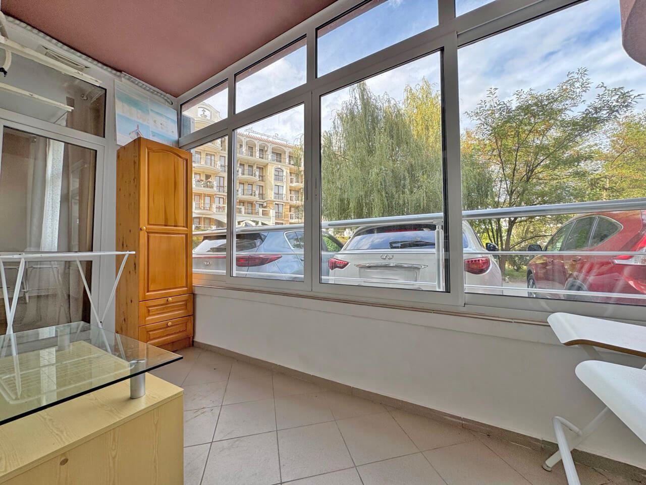 Spacious two-bedroom apartment with pool view in Sunny Beach