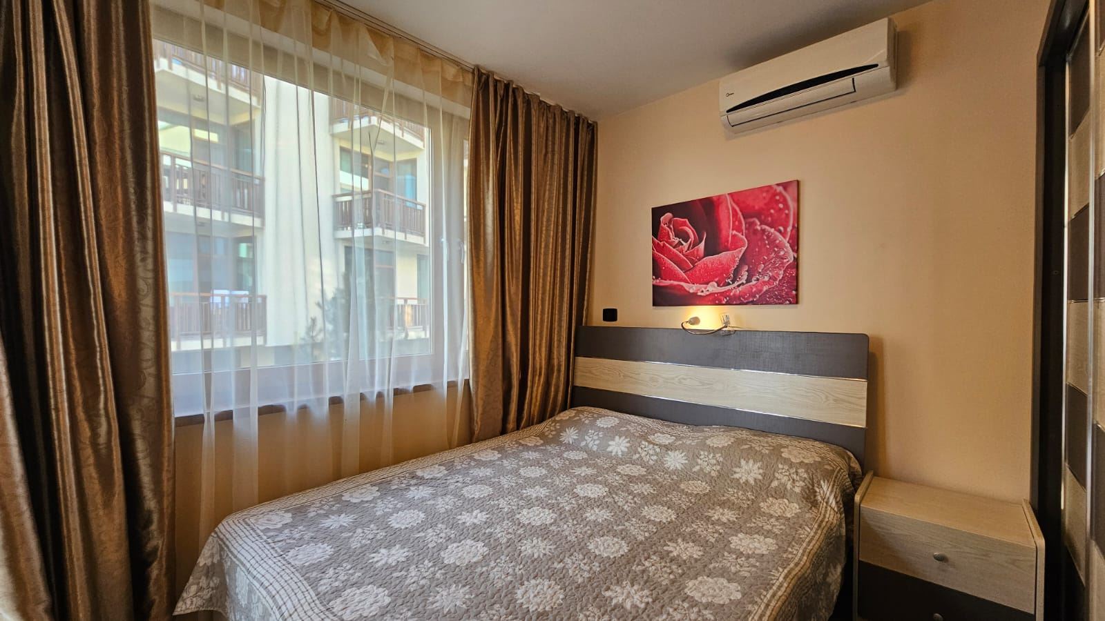 Cozy and stylishly furnished one-bedroom apartment with partial sea view