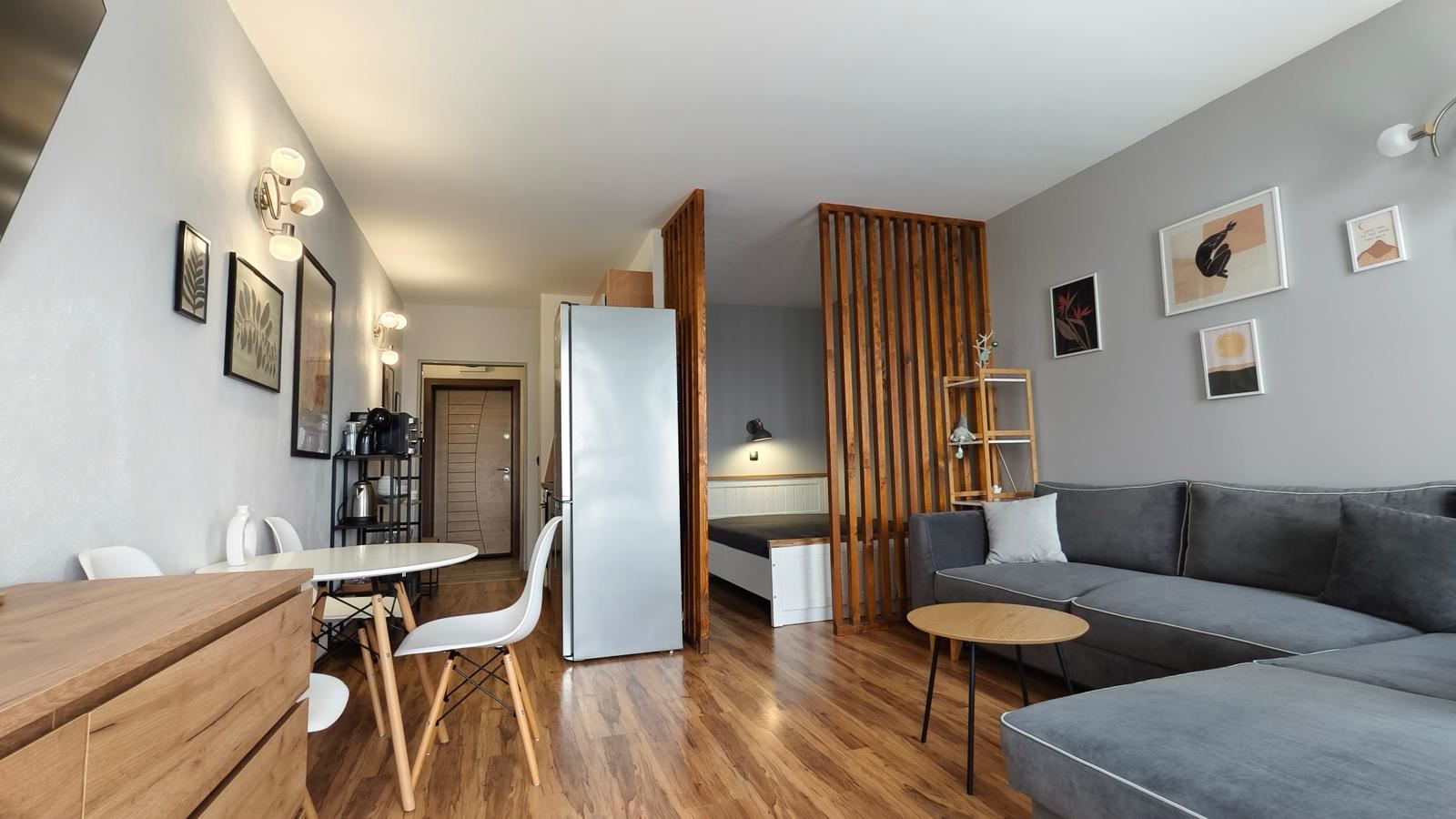 Spacious Modern Furnished Studio with a Separate Bedroom in a Complex in Aheloy – Ready to Move In