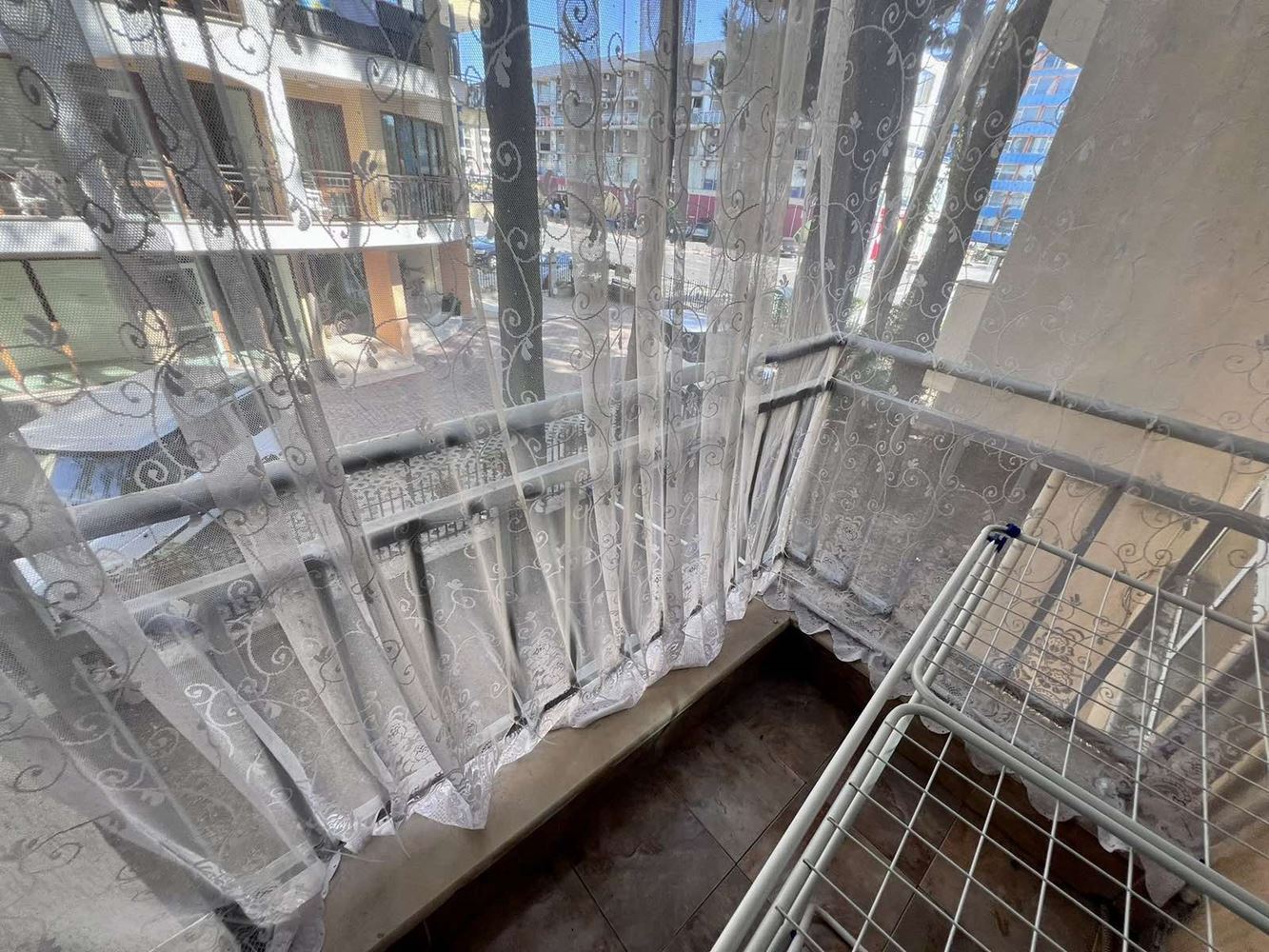 Spacious three-room apartment with two bedrooms and pool view in Sunny Beach