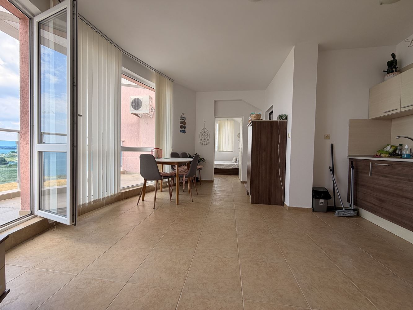 First Line with a Beautiful Sea Panorama – Spacious One-Bedroom Apartment with Two Terraces