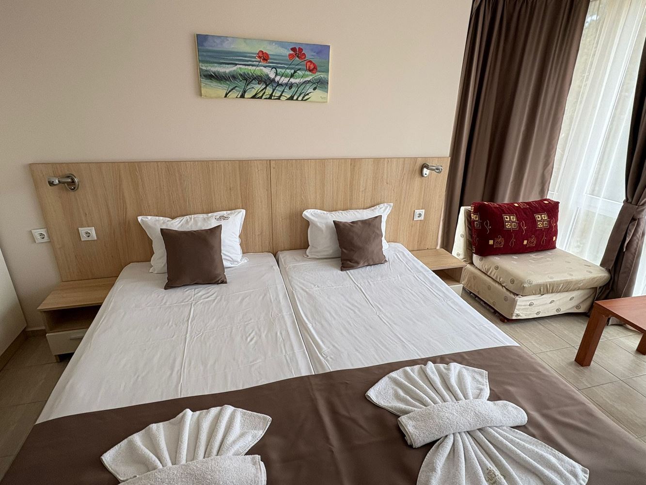 Two-Bedroom Apartment 300 Meters from the Beach in the Center of Sunny Beach