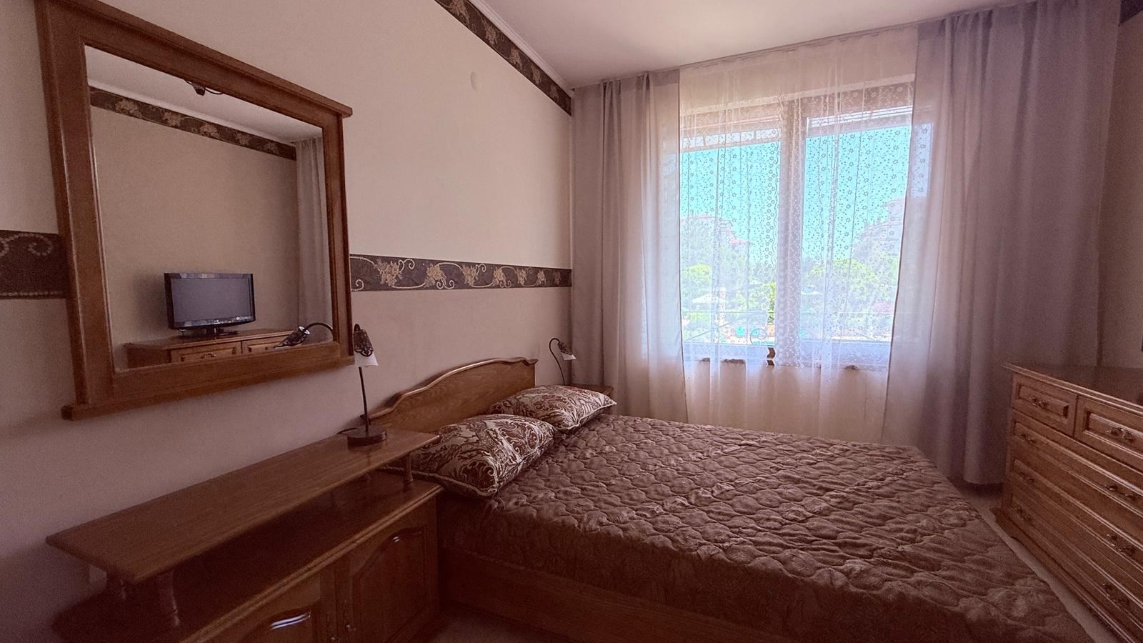 Luxury two-bedroom apartment in a complex in Nessebar – 200 meters from the beach, pool and garden view
