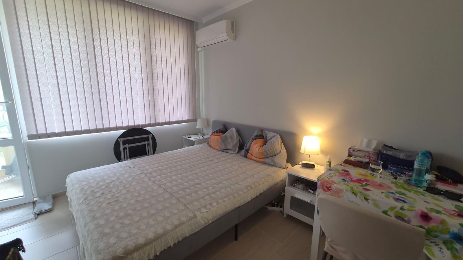 Furnished studio just steps from the South Beach in Pomorie – low maintenance fee, ready to move into
