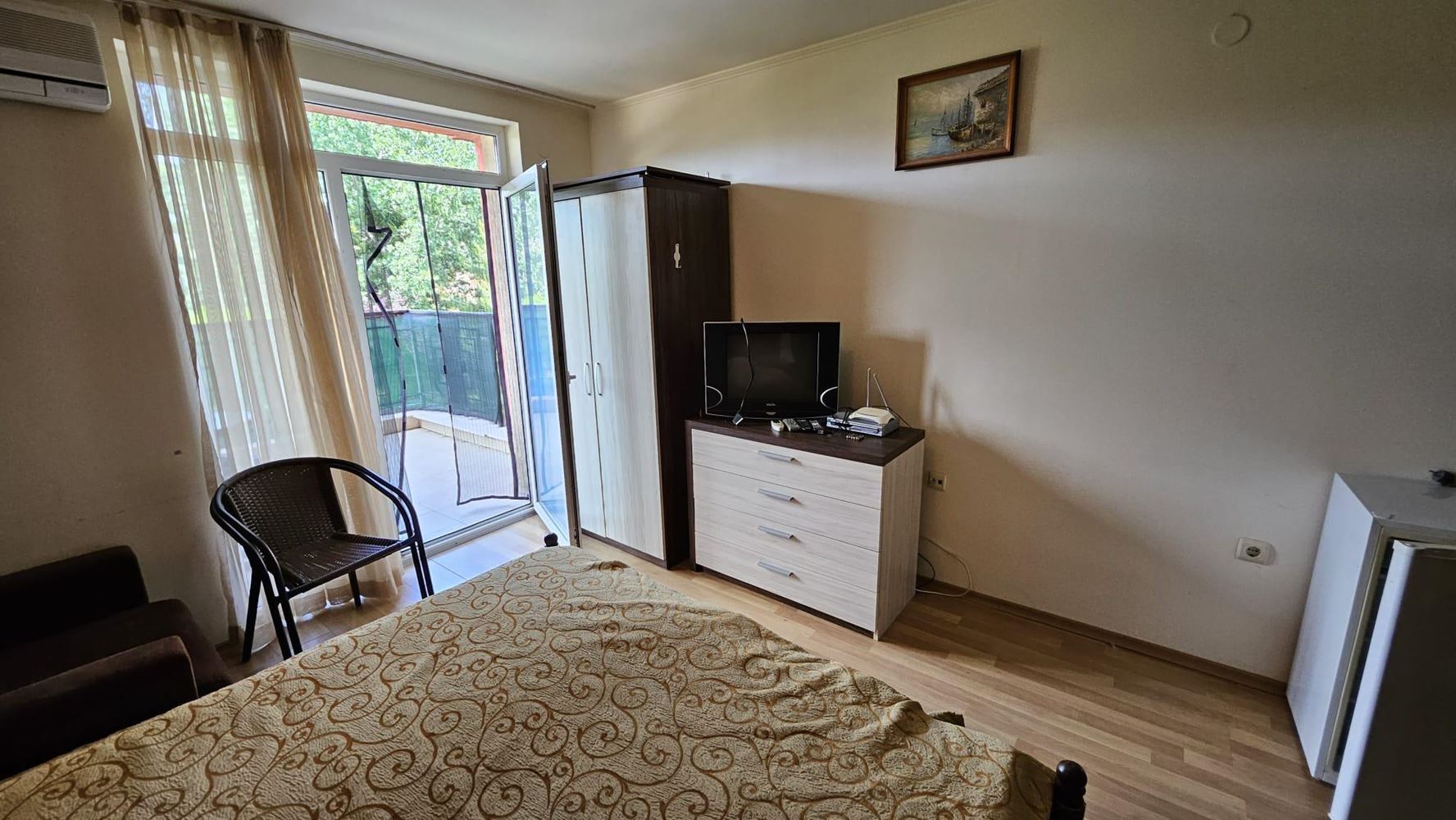 Cozy studio in a modern complex in Sunny Beach with swimming pool and fitness, a short walk from the beach