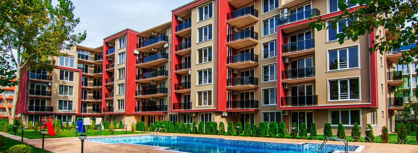 Apartment with Two Bedrooms and Pool View in a Modern Complex in Sunny Beach
